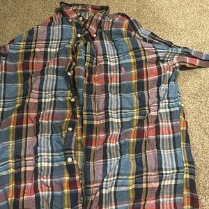 Multi colored Ralph Lauren button down shirt size medium